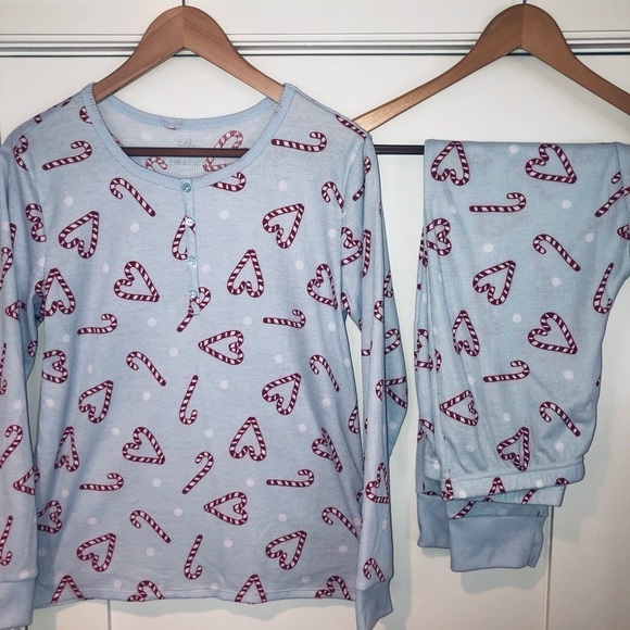Girls Christmas Pajamas Candy Canes Size Girls18/20 NWOT - Picture 1 of 13